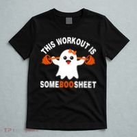 This Workout Is Boo Sheet Funny Cute Gym Ghost Halloween T-Shirt thumb 5
