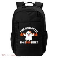 This Workout Is Boo Sheet Funny Cute Gym Ghost Halloween Backpack thumb 0