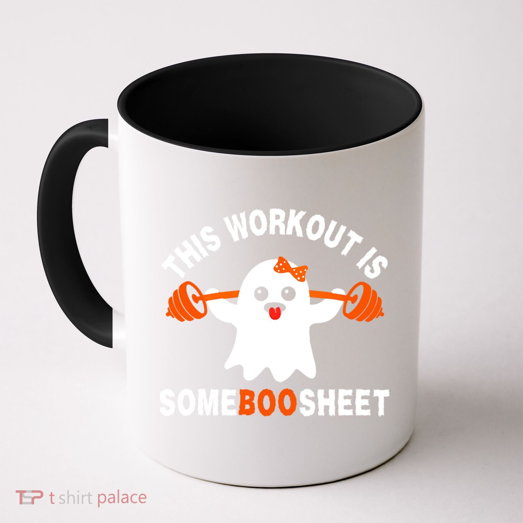 This Workout Is Boo Sheet Funny Cute Gym Ghost Halloween Coffee Mug