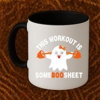 This Workout Is Boo Sheet Funny Cute Gym Ghost Halloween Coffee Mug thumb 2