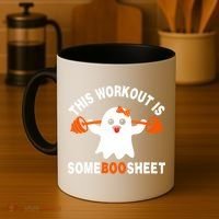 This Workout Is Boo Sheet Funny Cute Gym Ghost Halloween Coffee Mug thumb 4