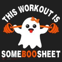 This Workout Is Boo Sheet Funny Cute Gym Ghost Halloween Beanie thumb 2