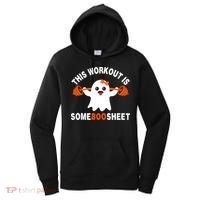 This Workout Is Boo Sheet Funny Cute Gym Ghost Halloween Women's Hoodie thumb 0
