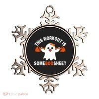 This Workout Is Boo Sheet Funny Cute Gym Ghost Halloween Ornament thumb 0