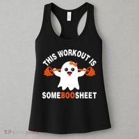 This Workout Is Boo Sheet Funny Cute Gym Ghost Halloween Women's Tank Top thumb 3