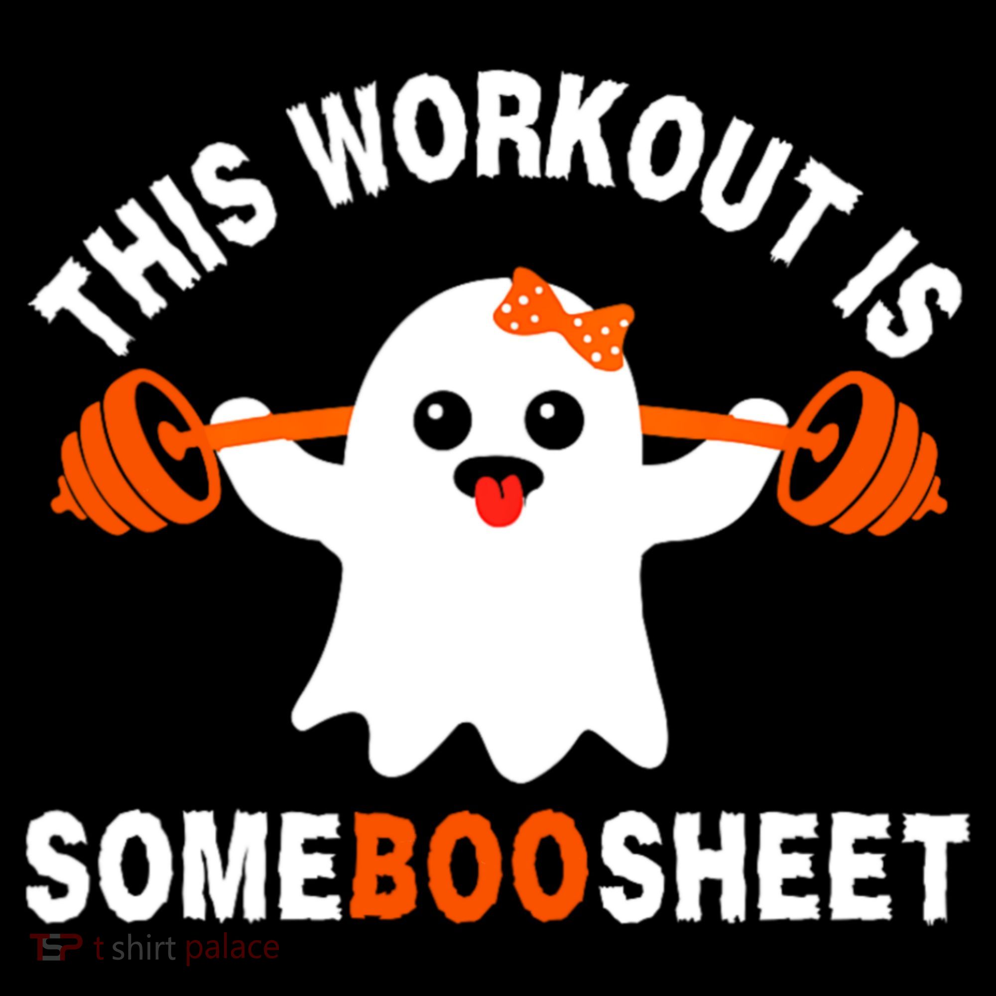 This Workout Is Boo Sheet Funny Cute Gym Ghost Halloween Women's Tank Top