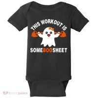 This Workout Is Boo Sheet Funny Cute Gym Ghost Halloween Baby Bodysuit thumb 0