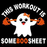 This Workout Is Boo Sheet Funny Cute Gym Ghost Halloween Toddler Sweatshirt thumb 2