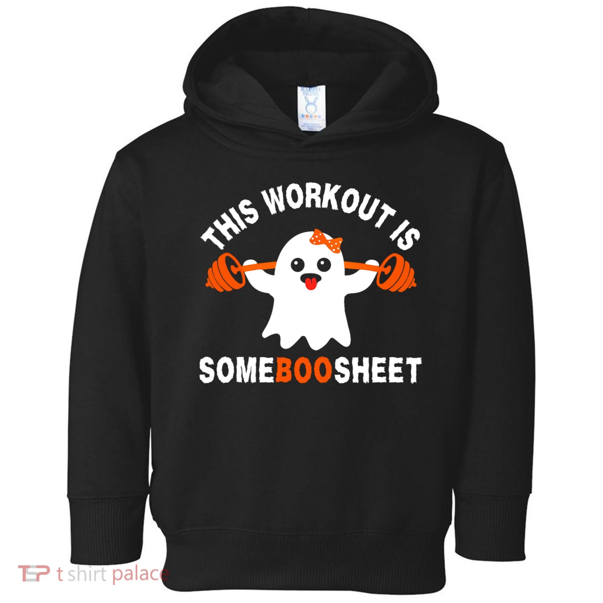 This Workout Is Boo Sheet Funny Cute Gym Ghost Halloween Toddler Hoodie