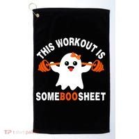 This Workout Is Boo Sheet Funny Cute Gym Ghost Halloween Golf Towel thumb 0