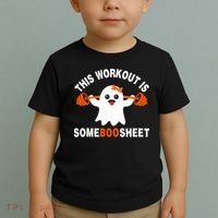 This Workout Is Boo Sheet Funny Cute Gym Ghost Halloween Toddler T-Shirt thumb 2