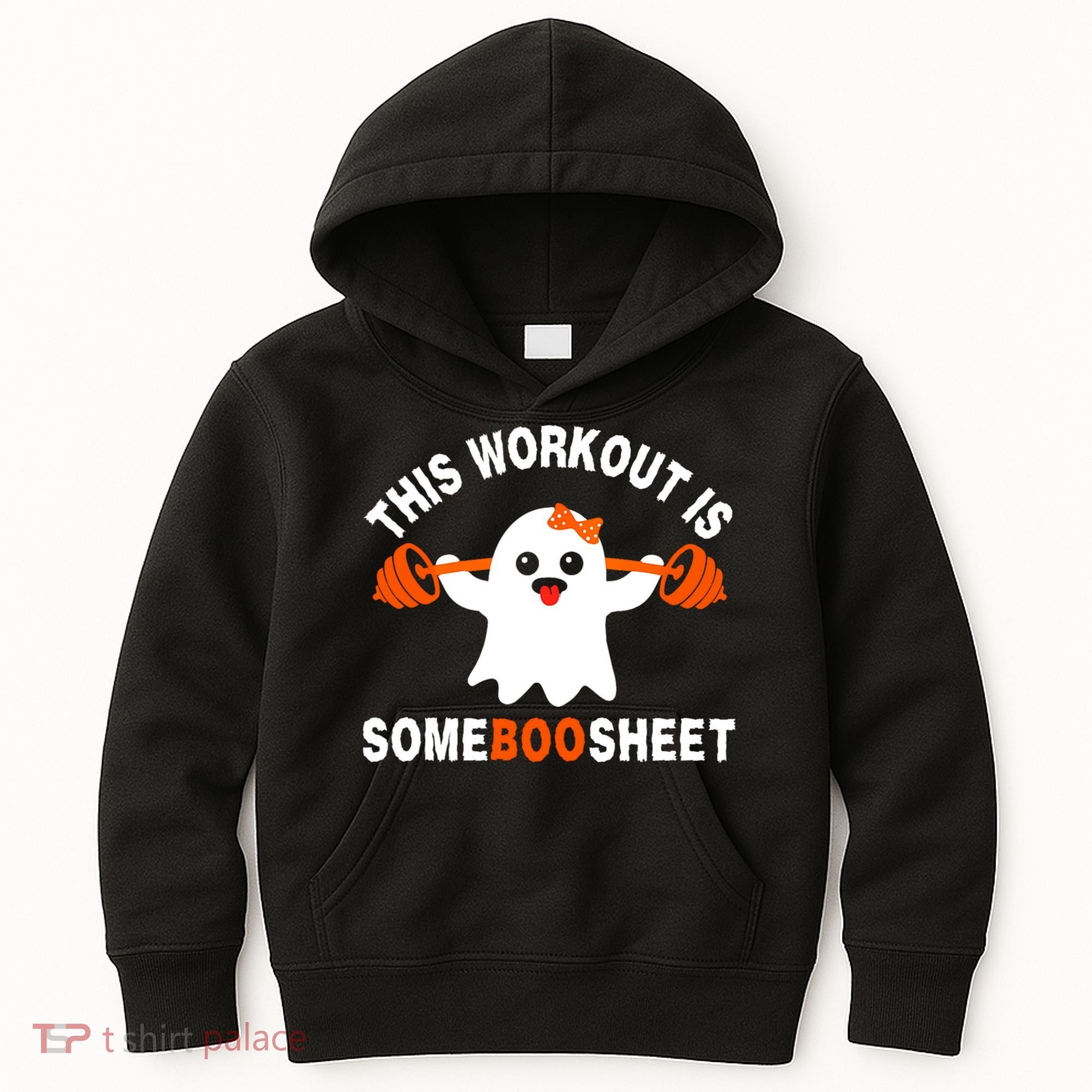 This Workout Is Boo Sheet Funny Cute Gym Ghost Halloween Kids Hoodie