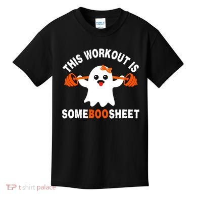 This Workout Is Boo Sheet Funny Cute Gym Ghost Halloween Kids T-Shirt