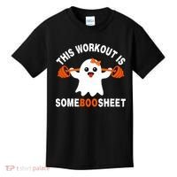 This Workout Is Boo Sheet Funny Cute Gym Ghost Halloween Kids T-Shirt thumb 0