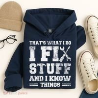 That's What I Do I Fix Stuff And I Know Things Funny Saying Hoodie thumb 4