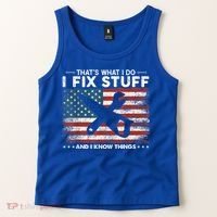 That's What I Do I Fix Stuff And I Know Things Funny Saying Tank Top thumb 2
