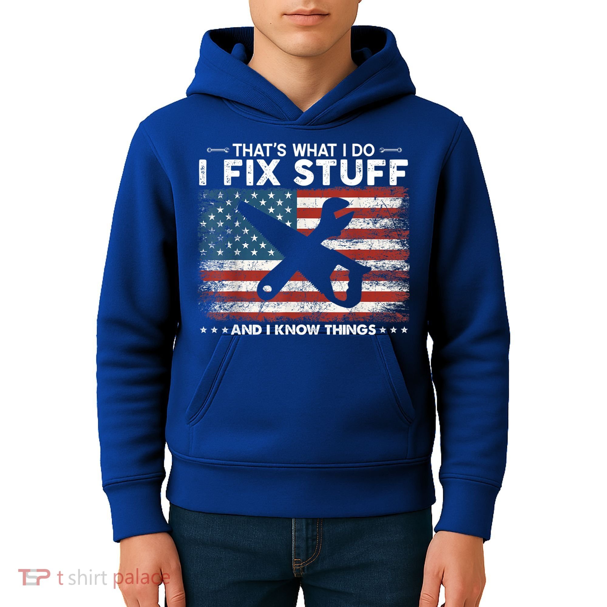 That's What I Do I Fix Stuff And I Know Things Funny Saying Kids Hoodie