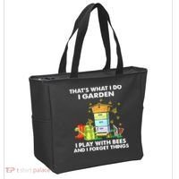 Thats What I Do I Garden I Play With Bees And I Forget Tote Bag thumb 2
