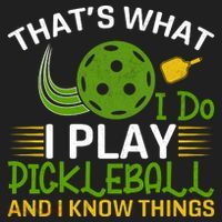 That's What I Do I Play Pickleball And I Know Things Gift Hat thumb 2