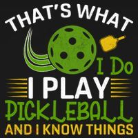 That's What I Do I Play Pickleball And I Know Things Gift Visor thumb 3