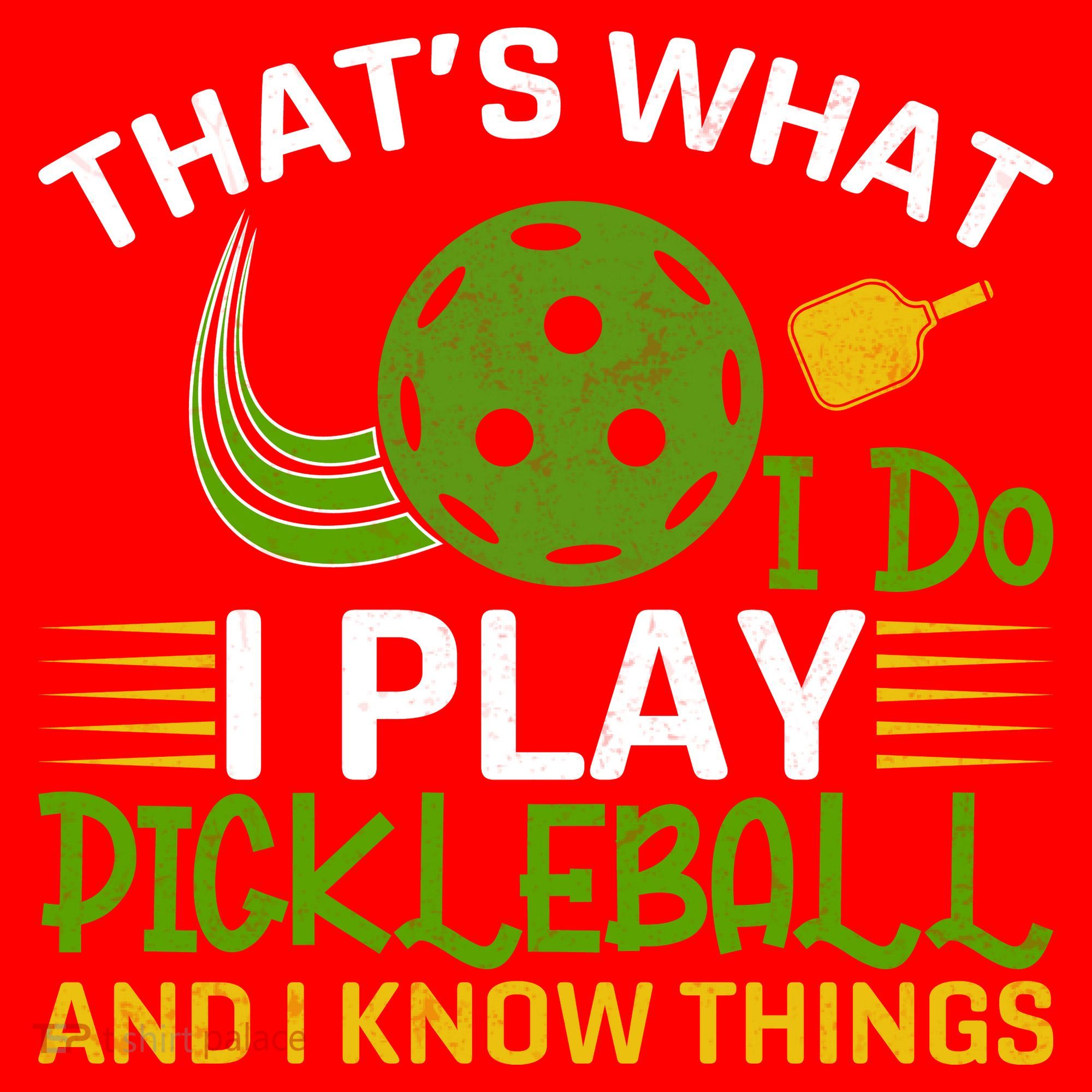 That's What I Do I Play Pickleball And I Know Things Gift Santa Hat
