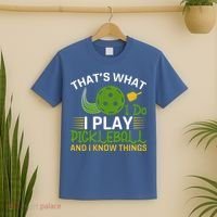 That's What I Do I Play Pickleball And I Know Things Gift T-Shirt thumb 2