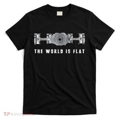 The World Is Flat Boxer Engine Car Enthusiast T-Shirt