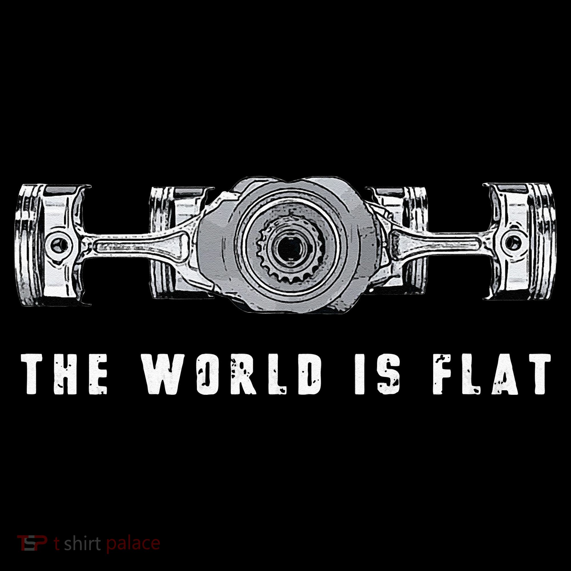 The World Is Flat Boxer Engine Car Enthusiast Mousepad