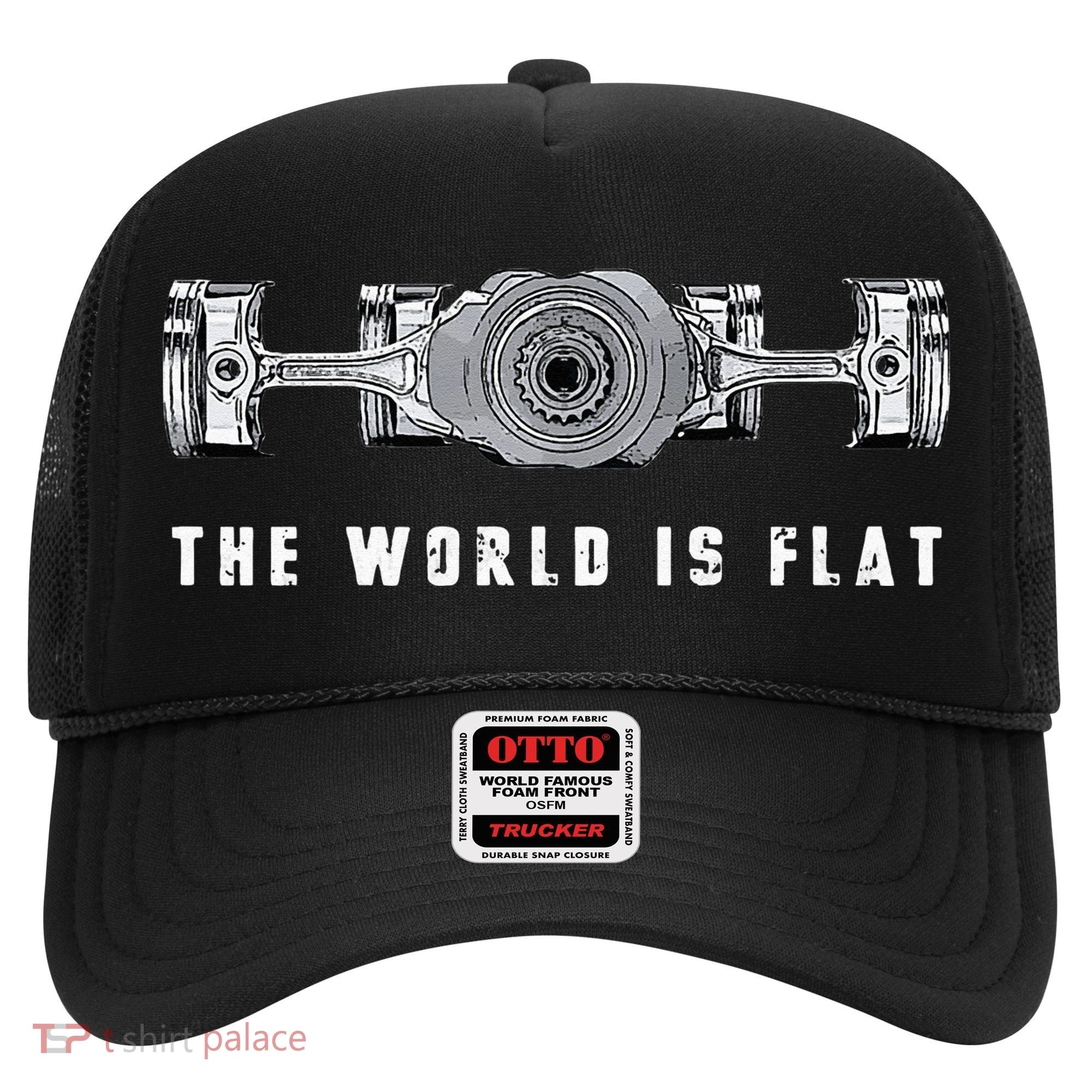 The World Is Flat Boxer Engine Car Enthusiast Hat