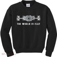 The World Is Flat Boxer Engine Car Enthusiast Kids Sweatshirt thumb 0