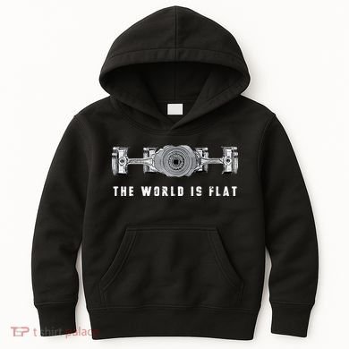 The World Is Flat Boxer Engine Car Enthusiast Kids Hoodie