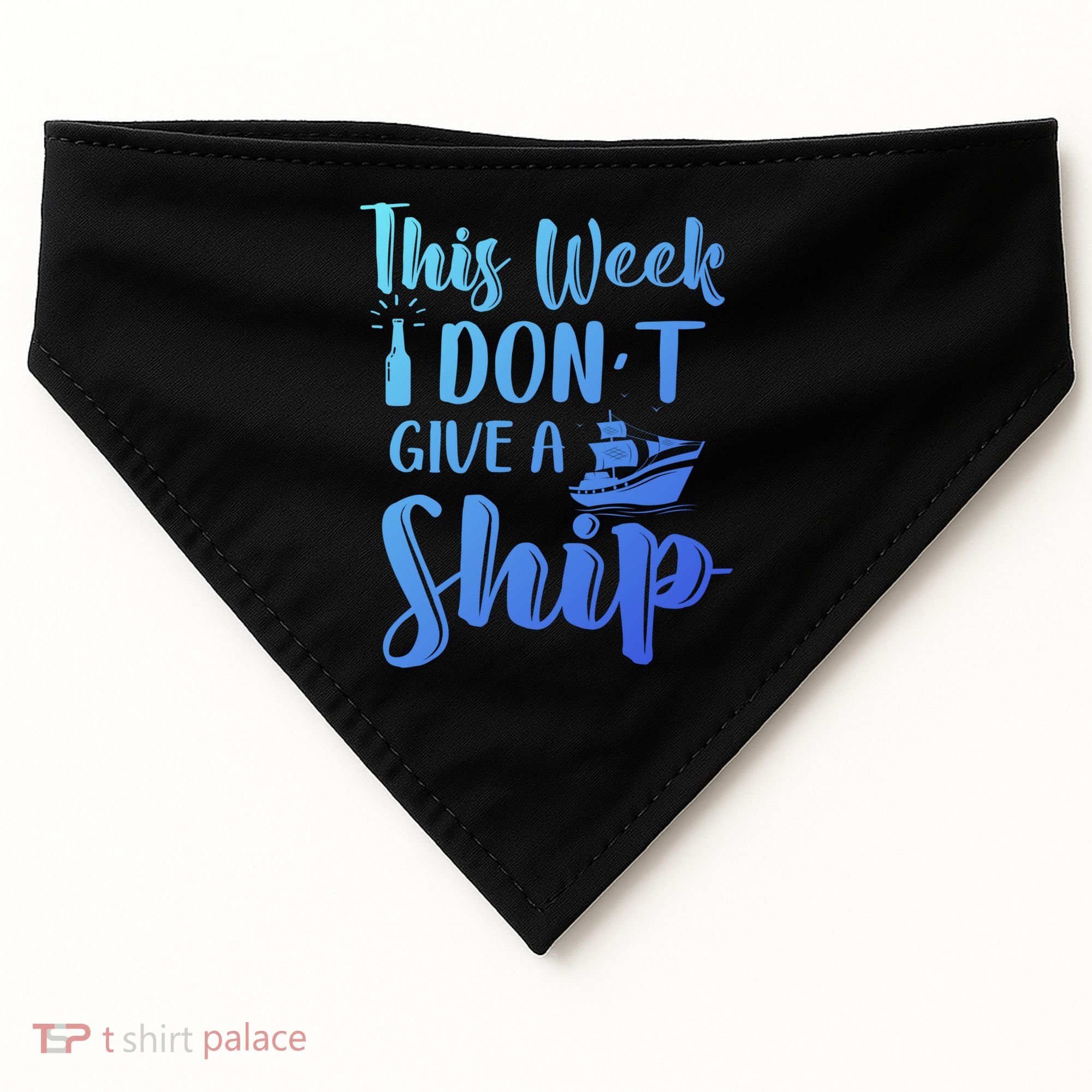 This Week I Dont Give A Ship Cruise Trip Summer Cruising Cool Gift USA-Made Doggie Bandana