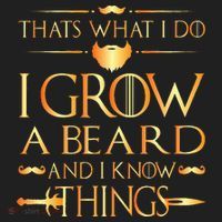 Thats What I Do I Grow A Beard And I Know Things Beanie thumb 2