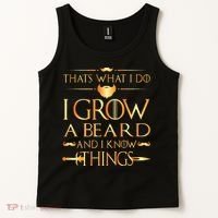 Thats What I Do I Grow A Beard And I Know Things Tank Top thumb 2