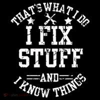 Thats What I Do I Fix Stuff And I Know Things Father Day Women's Hoodie thumb 2