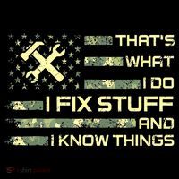 That's What I Do I Fix Stuff And I Know Things Funny Quote Women's Hoodie thumb 2