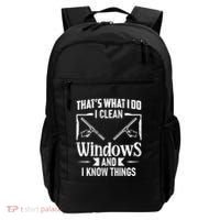ThatS What I Do I Clean Windows Funny Cleaning Crew Washer Gift Backpack thumb 0