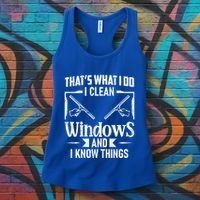 ThatS What I Do I Clean Windows Funny Cleaning Crew Washer Gift Women's Tank Top thumb 3