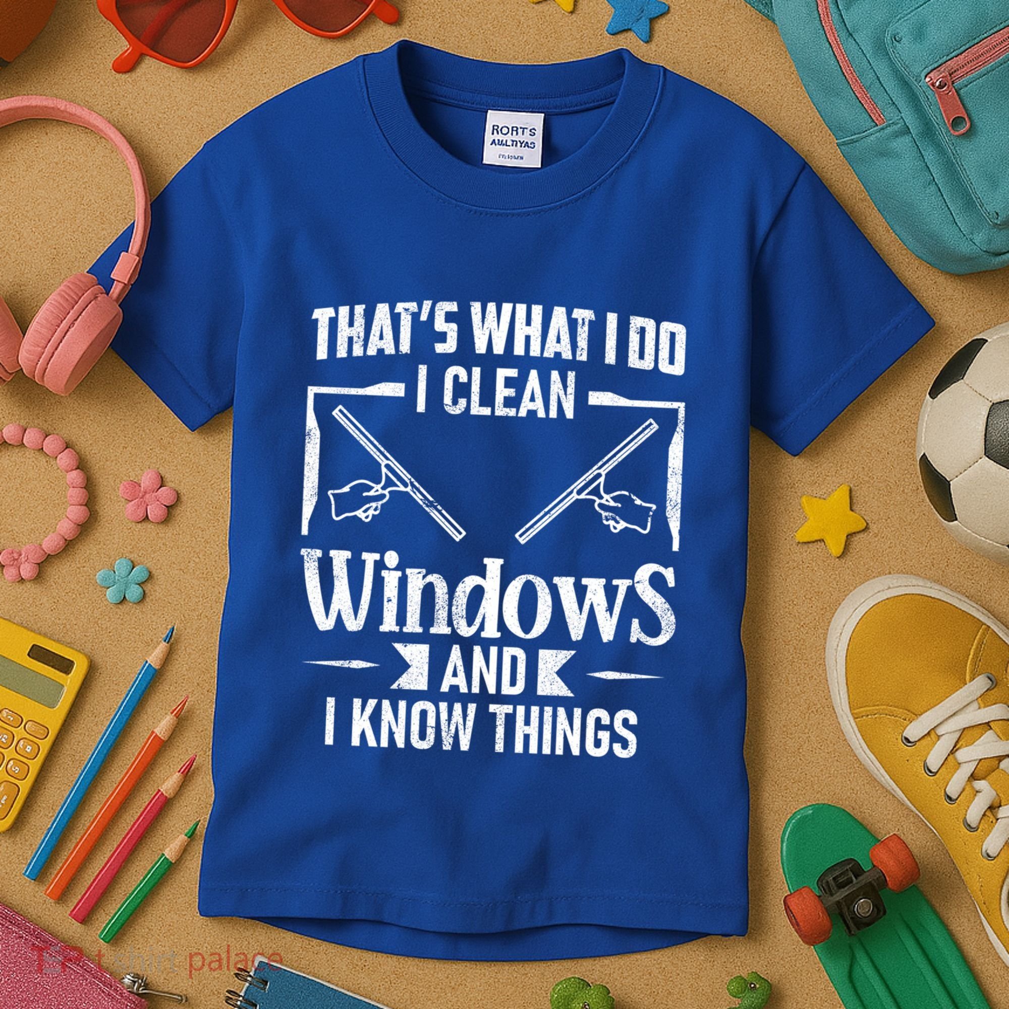 ThatS What I Do I Clean Windows Funny Cleaning Crew Washer Gift Kids T-Shirt