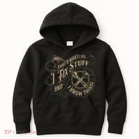 That's What I Do I Fix Stuff And I Know Things Funny Saying Kids Hoodie thumb 0