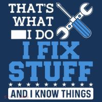 That's What I Do I Fix Stuff And I Know Things Funny Mechanic Women's Hoodie thumb 2