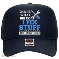 That's What I Do I Fix Stuff And I Know Things Funny Mechanic Hat thumb 0