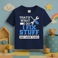 That's What I Do I Fix Stuff And I Know Things Funny Mechanic Toddler T-Shirt thumb 3
