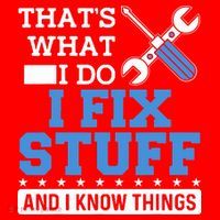 That's What I Do I Fix Stuff And I Know Things Funny Mechanic Santa Hat thumb 1