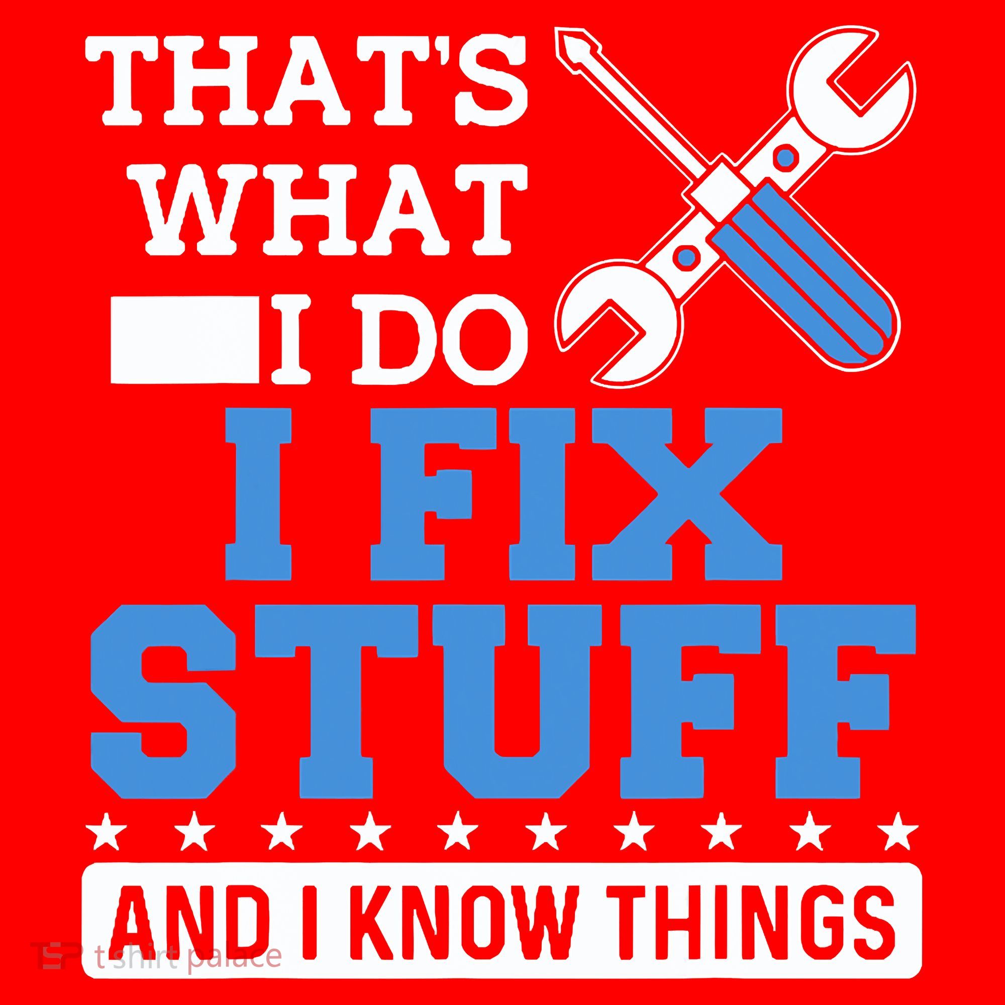 That's What I Do I Fix Stuff And I Know Things Funny Mechanic Santa Hat