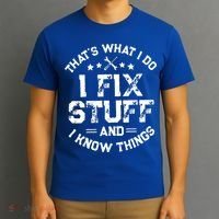 Thats What I Do I Fix Stuff And I Know Things Vintage T-Shirt thumb 3