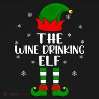 The Wine Ing Elf Christmas Party Matching Family Xmas Gift Women's Hoodie thumb 2