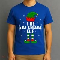 The Wine Ing Elf Christmas Party Matching Family Xmas Gift T-Shirt thumb 3