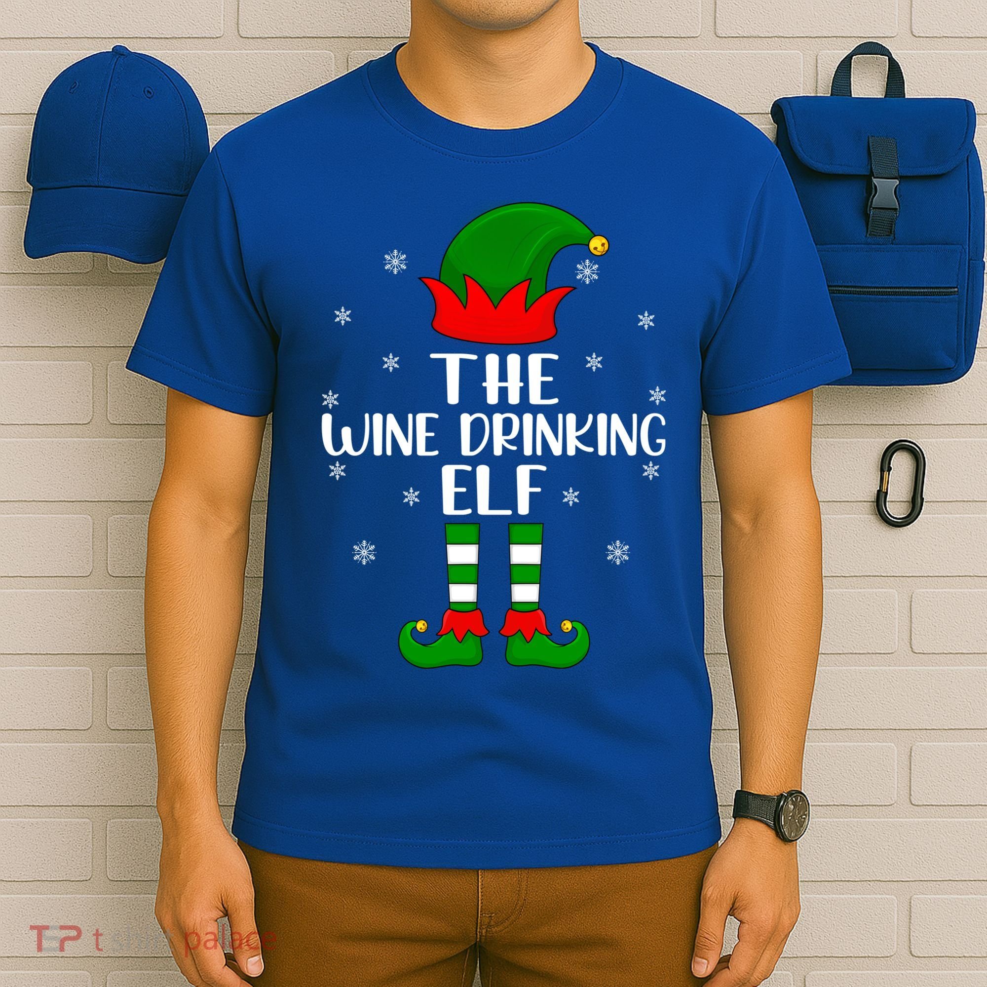 The Wine Ing Elf Christmas Party Matching Family Xmas Gift T-Shirt