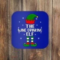 The Wine Ing Elf Christmas Party Matching Family Xmas Gift Coaster thumb 0